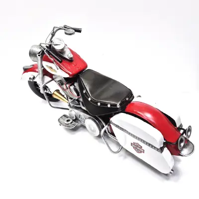 Motocicleta epoca, rosu, din metal, model 12-17